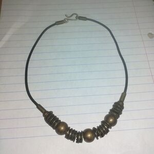 Elegant Bronze Beaded Necklace
